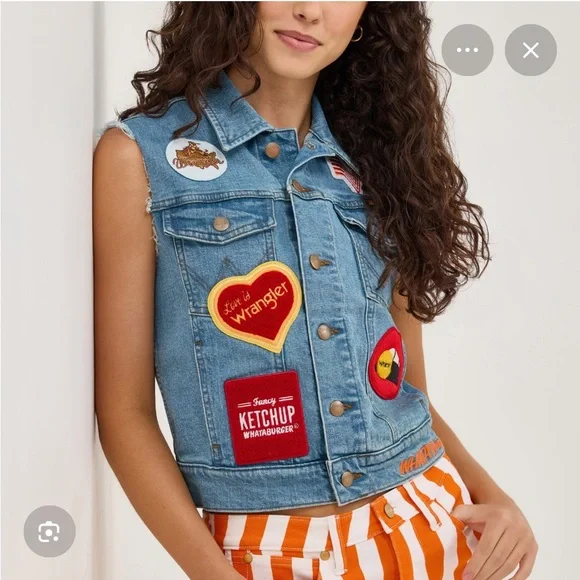 WRANGLER X WHATABURGER WOMEN'S CUT-OFF VEST - Picture 6 of 10